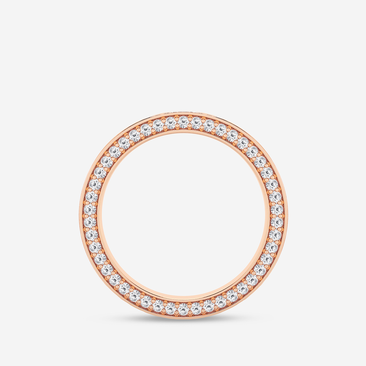 Additional Image 1 for  7/8 ctw Round Lab Grown Diamond 4mm Satin Finish Flat Eternity Band